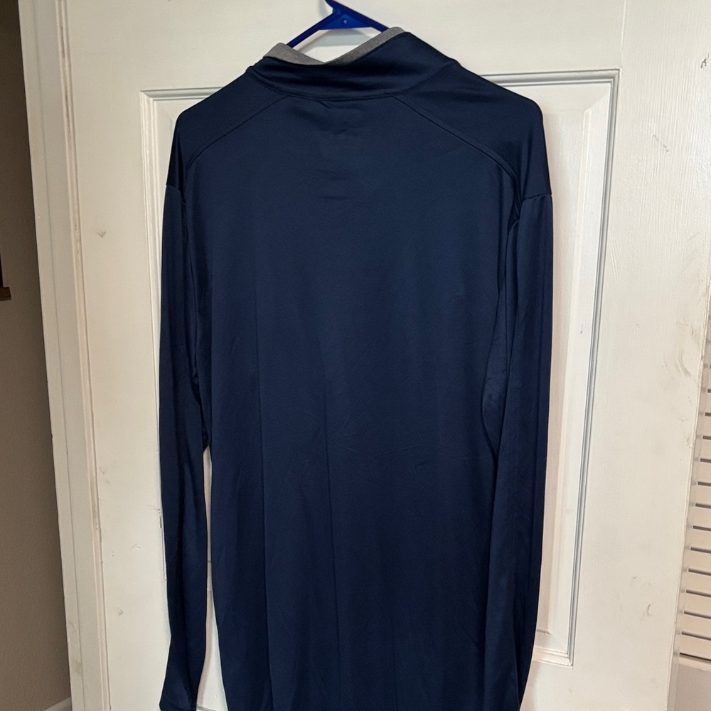 NFL Men’s Navy, Gray & Neon Green Quarter-Zip Pullover - Picture 5 of 7